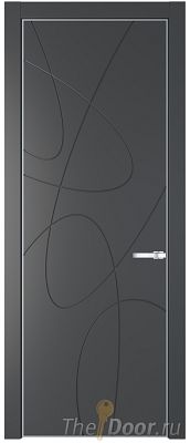 Дверь Profil Doors 6PE цвет Графит (Pantone 425С) кромка Серебро Дверь Profil Doors 6PE цвет Графит (Pantone 425С) кромка Серебро