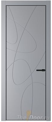 Дверь Profil Doors 6PE цвет Смоки (RAL 870-02) кромка Черный матовый RAL9005