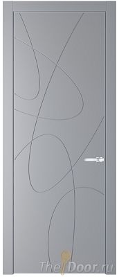 Дверь Profil Doors 6PE цвет Смоки (RAL 870-02) кромка Серебро Дверь Profil Doors 6PE цвет Смоки (RAL 870-02) кромка Серебро