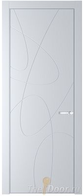 Дверь Profil Doors 6PE цвет Вайт (RAL 110 96 02) кромка Серебро