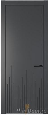 Дверь Profil Doors 7PE цвет Графит (Pantone 425С) кромка Черный матовый RAL9005