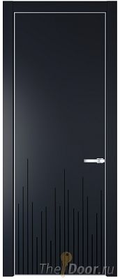 Дверь Profil Doors 7PE цвет Нэви Блу (RAL 7016) кромка Серебро