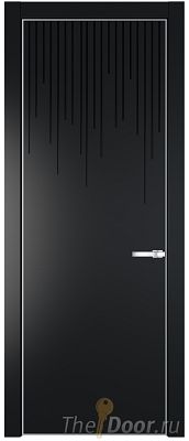 Дверь Profil Doors 8PE цвет Блэк кромка Серебро