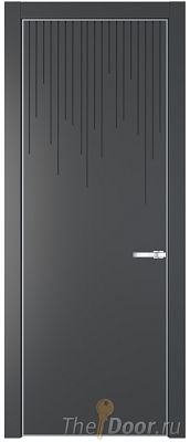 Дверь Profil Doors 8PE цвет Графит (Pantone 425С) кромка Серебро