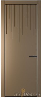 Дверь Profil Doors 8PE цвет Перламутр золото кромка Черный матовый RAL9005