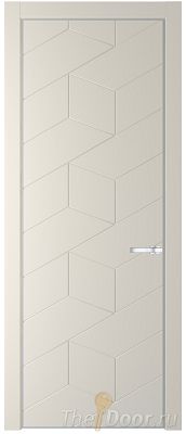 Дверь Profil Doors 9PE цвет Кремовая Магнолия (RAL 120-04) кромка Серебро