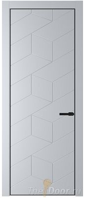 Дверь Profil Doors 9PE цвет Лайт Грей (RAL 870-01) кромка Черный матовый RAL9005