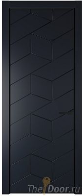 Дверь Profil Doors 9PE цвет Нэви Блу (RAL 7016) кромка Черный матовый RAL9005