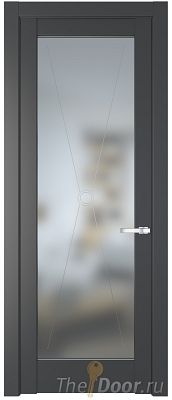 Дверь Profil Doors 1.1.2PM цвет Графит (Pantone 425С) стекло Матовое