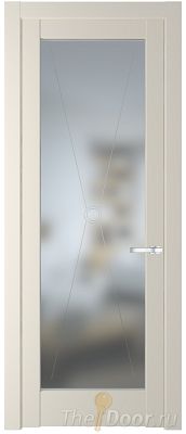 Дверь Profil Doors 1.1.2PM цвет Кремовая Магнолия (RAL 120-04) стекло Матовое
