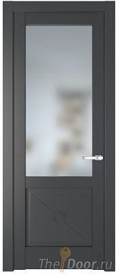 Дверь Profil Doors 1.2.2PM цвет Графит (Pantone 425С) стекло Матовое