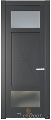 Дверь Profil Doors 1.3.2PM цвет Графит (Pantone 425С) стекло Матовое