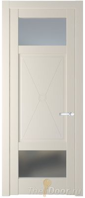 Дверь Profil Doors 1.3.2PM цвет Кремовая Магнолия (RAL 120-04) стекло Матовое