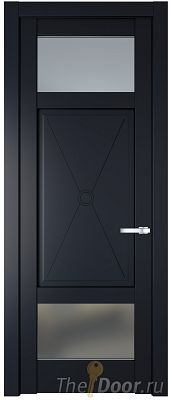 Дверь Profil Doors 1.3.2PM цвет Нэви Блу (RAL 7016) стекло Матовое