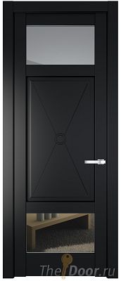 Дверь Profil Doors 1.3.2PM цвет Блэк стекло Прозрачное