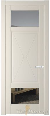 Дверь Profil Doors 1.3.2PM цвет Кремовая Магнолия (RAL 120-04) стекло Прозрачное