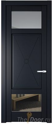 Дверь Profil Doors 1.3.2PM цвет Нэви Блу (RAL 7016) стекло Прозрачное