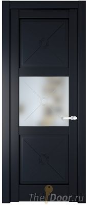 Дверь Profil Doors 1.4.2PM цвет Нэви Блу (RAL 7016) стекло Матовое