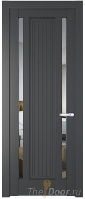 Дверь Profil Doors 3.5.2PM цвет Графит (Pantone 425С) стекло Прозрачное