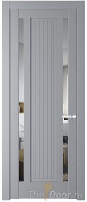 Дверь Profil Doors 3.5.2PM цвет Смоки (RAL 870-02) стекло Прозрачное
