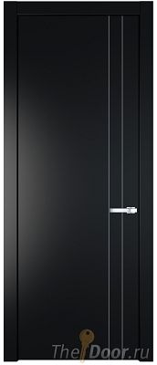 Дверь Profil Doors 12PW цвет Блэк молдинг Серебро Дверь Profil Doors 12PW цвет Блэк молдинг Серебро