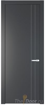 Дверь Profil Doors 12PW цвет Графит (Pantone 425С) молдинг Серебро Дверь Profil Doors 12PW цвет Графит (Pantone 425С) молдинг Серебро