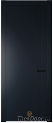 Дверь Profil Doors 12PW цвет Нэви Блу (RAL 7016) молдинг Черный матовый
