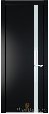Дверь Profil Doors 18PW цвет Блэк стекло Lacobel Белый лак молдинг Серебро Дверь Profil Doors 18PW цвет Блэк стекло Lacobel Белый лак молдинг Серебро