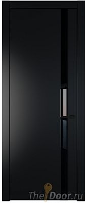 Дверь Profil Doors 18PW цвет Блэк стекло Lacobel Черный лак молдинг Черный матовый