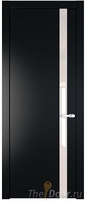 Дверь Profil Doors 18PW цвет Блэк стекло Lacobel Перламутровый лак молдинг Серебро Дверь Profil Doors 18PW цвет Блэк стекло Lacobel Перламутровый лак молдинг Серебро