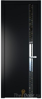 Дверь Profil Doors 18PW цвет Блэк стекло Лоран узор золото молдинг Серебро Дверь Profil Doors 18PW цвет Блэк стекло Лоран узор золото молдинг Серебро
