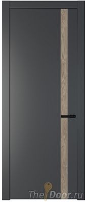 Дверь Profil Doors 18PW цвет Графит (Pantone 425С) вставка Каштан Темный молдинг Черный матовый Дверь Profil Doors 18PW цвет Графит (Pantone 425С) вставка Каштан Темный молдинг Черный матовый