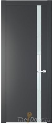 Дверь Profil Doors 18PW цвет Графит (Pantone 425С) стекло Lacobel Белый лак молдинг Серебро Дверь Profil Doors 18PW цвет Графит (Pantone 425С) стекло Lacobel Белый лак молдинг Серебро