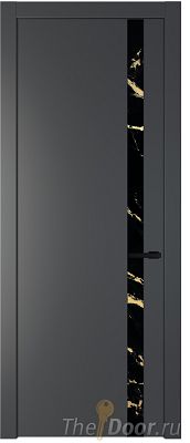 Дверь Profil Doors 18PW цвет Графит (Pantone 425С) стекло Нефи черный узор золото молдинг Черный матовый Дверь Profil Doors 18PW цвет Графит (Pantone 425С) стекло Нефи черный узор золото молдинг Черный матовый