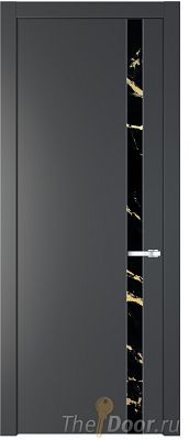 Дверь Profil Doors 18PW цвет Графит (Pantone 425С) стекло Нефи черный узор золото молдинг Серебро Дверь Profil Doors 18PW цвет Графит (Pantone 425С) стекло Нефи черный узор золото молдинг Серебро