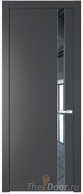 Дверь Profil Doors 18PW цвет Графит (Pantone 425С) стекло Зеркало молдинг Серебро Дверь Profil Doors 18PW цвет Графит (Pantone 425С) стекло Зеркало молдинг Серебро