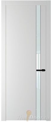 Дверь Profil Doors 18PW цвет Крем Вайт (RAL 120-02) стекло Lacobel Белый лак молдинг Черный матовый