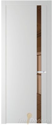 Дверь Profil Doors 18PW цвет Крем Вайт (RAL 120-02) стекло Зеркало Bronza молдинг Серебро