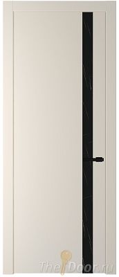 Дверь Profil Doors 18PW цвет Кремовая Магнолия (RAL 120-04) стекло Неро мрамор молдинг Черный матовый Дверь Profil Doors 18PW цвет Кремовая Магнолия (RAL 120-04) стекло Неро мрамор молдинг Черный матовый