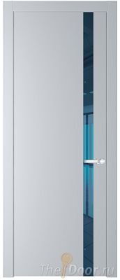 Дверь Profil Doors 18PW цвет Лайт Грей (RAL 870-01) стекло Зеркало Blue молдинг Серебро