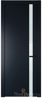 Дверь Profil Doors 18PW цвет Нэви Блу (RAL 7016) стекло Lacobel Белый лак молдинг Черный матовый Дверь Profil Doors 18PW цвет Нэви Блу (RAL 7016) стекло Lacobel Белый лак молдинг Черный матовый