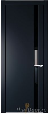 Дверь Profil Doors 18PW цвет Нэви Блу (RAL 7016) стекло Lacobel Черный лак молдинг Серебро Дверь Profil Doors 18PW цвет Нэви Блу (RAL 7016) стекло Lacobel Черный лак молдинг Серебро