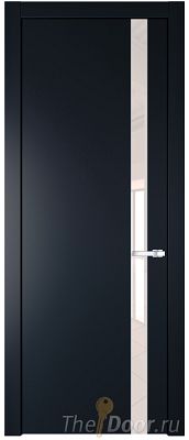 Дверь Profil Doors 18PW цвет Нэви Блу (RAL 7016) стекло Lacobel Перламутровый лак молдинг Серебро Дверь Profil Doors 18PW цвет Нэви Блу (RAL 7016) стекло Lacobel Перламутровый лак молдинг Серебро