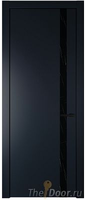 Дверь Profil Doors 18PW цвет Нэви Блу (RAL 7016) стекло Неро мрамор молдинг Черный матовый Дверь Profil Doors 18PW цвет Нэви Блу (RAL 7016) стекло Неро мрамор молдинг Черный матовый