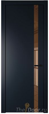 Дверь Profil Doors 18PW цвет Нэви Блу (RAL 7016) стекло Зеркало Bronza молдинг Черный матовый Дверь Profil Doors 18PW цвет Нэви Блу (RAL 7016) стекло Зеркало Bronza молдинг Черный матовый