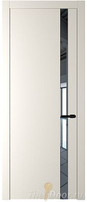 Дверь Profil Doors 18PW цвет Перламутр белый стекло Зеркало молдинг Черный матовый Дверь Profil Doors 18PW цвет Перламутр белый стекло Зеркало молдинг Черный матовый