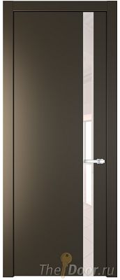 Дверь Profil Doors 18PW цвет Перламутр бронза стекло Lacobel Перламутровый лак молдинг Серебро