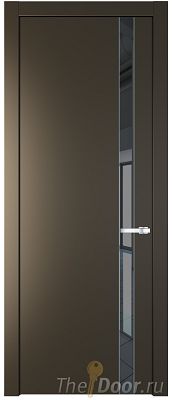Дверь Profil Doors 18PW цвет Перламутр бронза стекло Зеркало Grey молдинг Серебро