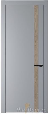Дверь Profil Doors 18PW цвет Смоки (RAL 870-02) вставка Каштан Темный молдинг Черный матовый Дверь Profil Doors 18PW цвет Смоки (RAL 870-02) вставка Каштан Темный молдинг Черный матовый