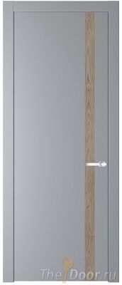 Дверь Profil Doors 18PW цвет Смоки (RAL 870-02) вставка Каштан Темный молдинг Серебро Дверь Profil Doors 18PW цвет Смоки (RAL 870-02) вставка Каштан Темный молдинг Серебро